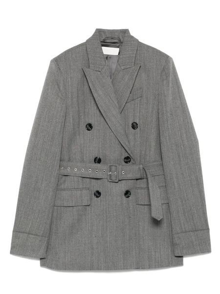  Racil Belted Double-breasted Blazer - Grey 