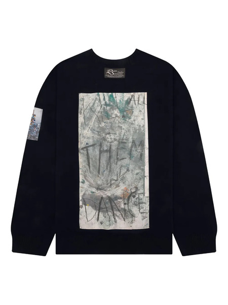  Raf Simons Graphic-print Sweater - Blue 