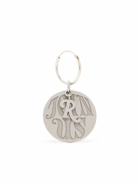  Raf Simons Join Us Circular Charm Single Earring - Silver 