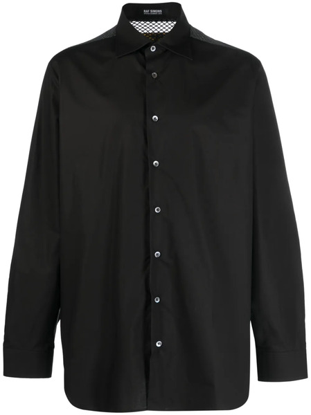  Raf Simons Logo-patch Long-sleeve Shirt - Black 