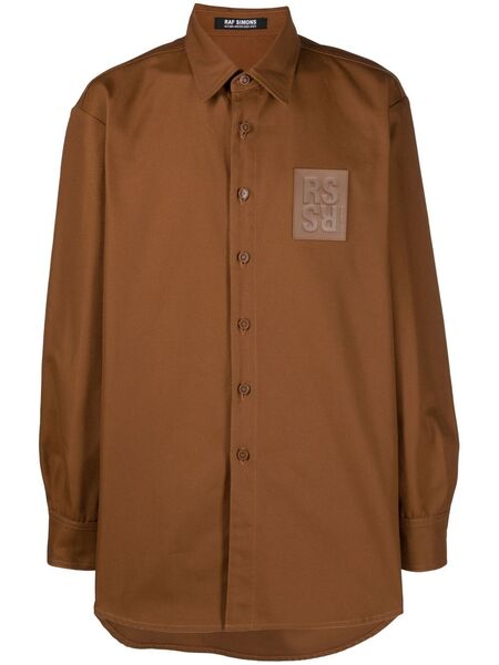  Raf Simons Logo-patch Shirt - Brown 
