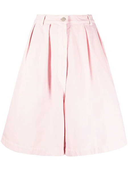  Raf Simons Pleated Denim Shorts - Pink 