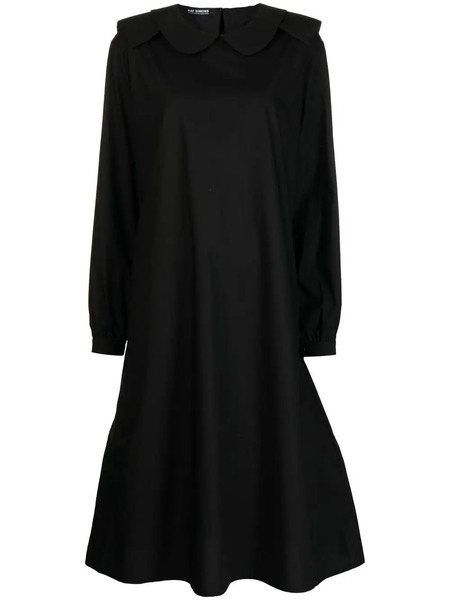  Raf Simons Rounded-collar Midi Dress - Black 