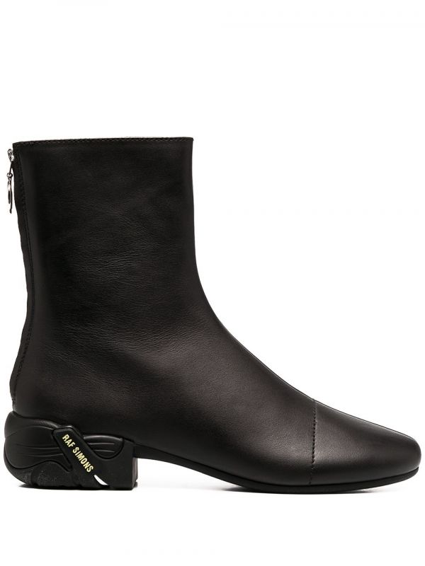 Raf Simons Runner Zip-up Ankle Boots - Black 