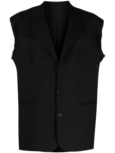  Raf Simons Single-breasted Sleeveless Blazer - Black 