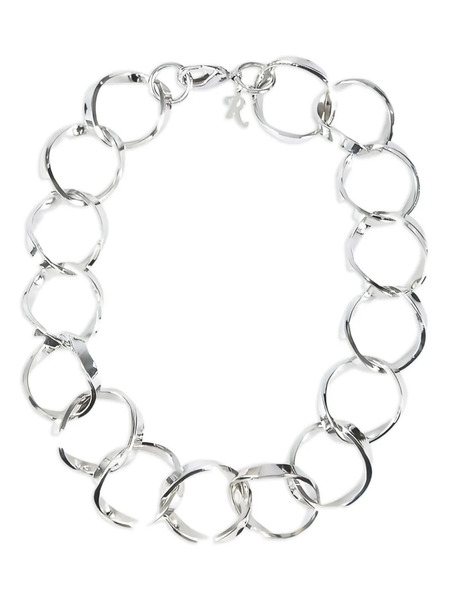  Raf Simons Twisted Link Necklace - Silver 