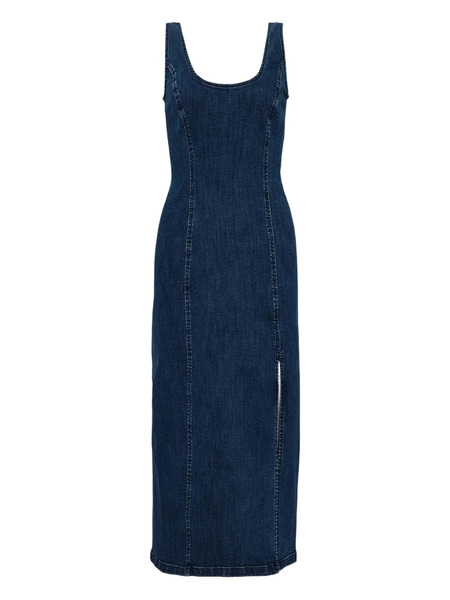  Rag & Bone Athena Denim-panelled Midi Dress - Blue 