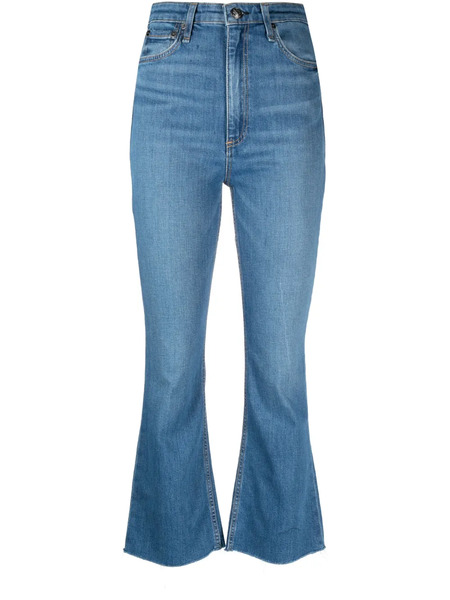  Rag & Bone Casey Flared Cropped Jeans - Blue 