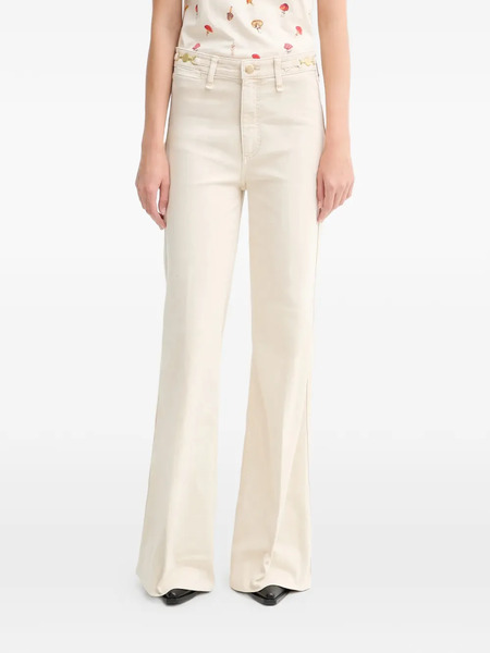  Rag & Bone Chain-detail Flared Jeans - Neutrals 