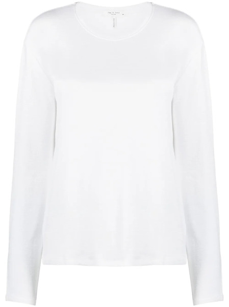  Rag & Bone Crew-neck Drop-shoulder Top - White 