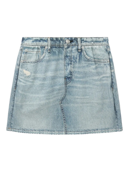  Rag & Bone Distressed Denim Mini Skirt - Blue 
