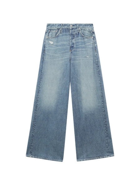  Rag & Bone Distressed Wide-leg Denim - Blue 