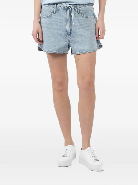  Rag & Bone Drawstring Denim Shorts - Blue 