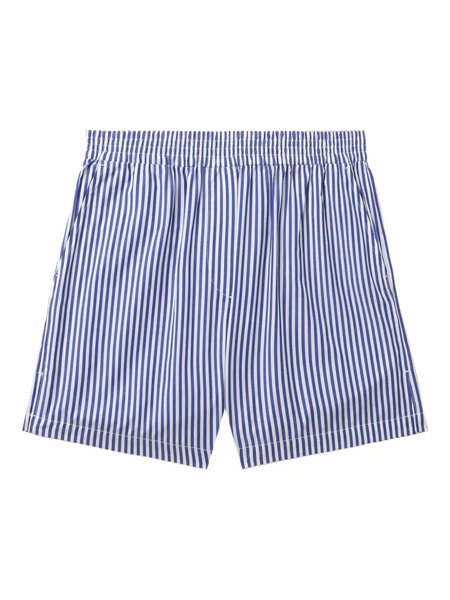  Rag & Bone Emma Striped Elastic-waist Shorts - Blue 