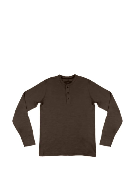  Rag & Bone Henley Crew-neck T-shirt - Brown 