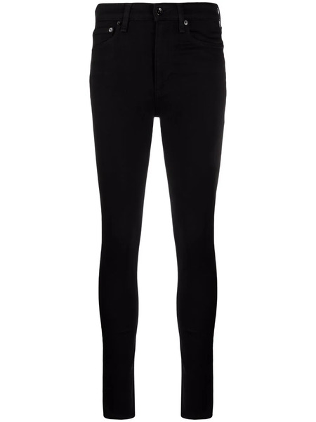  Rag & Bone High-waisted Slim Fit Jeans - Black 
