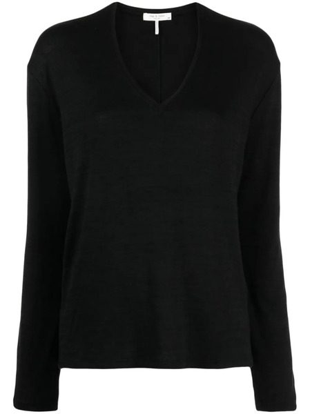  Rag & Bone Hudson Fine-knit Sweatshirt - Black 