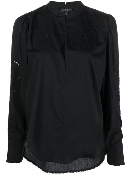  Rag & Bone Jade Long-sleeve Blouse - Black 