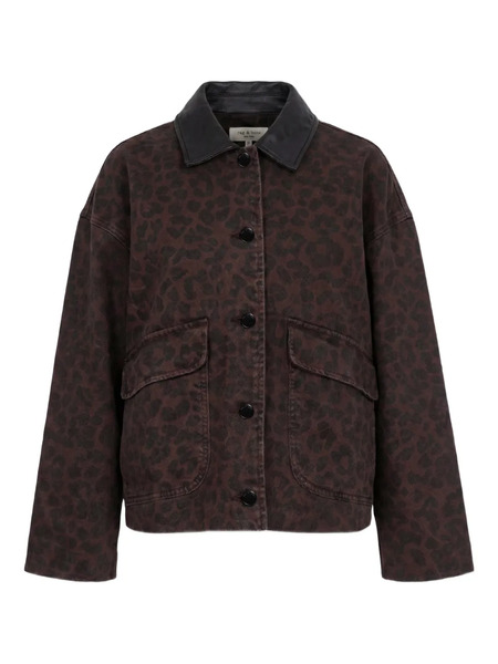  Rag & Bone Leopard-print Collar Jacket - Brown 