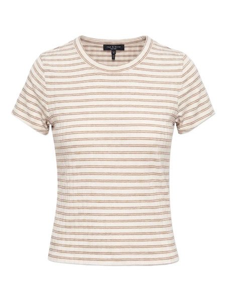  Rag & Bone Luca Striped Short-sleeve T-shirt - White 