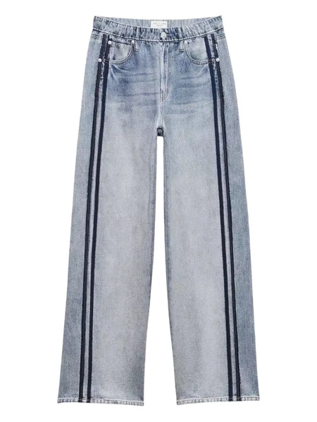  Rag & Bone Miramar Terry Side-stripe Jeans - Blue 