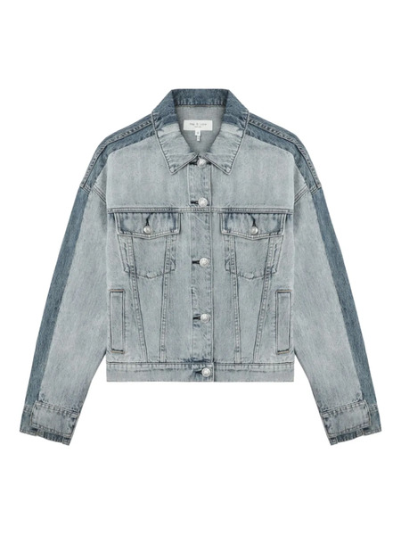 Rag & Bone Panelled Button Jacket - Blue 