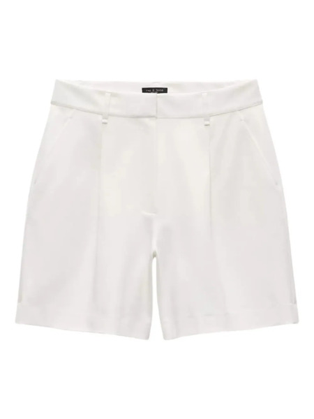  Rag & Bone Pleated High-waisted Shorts - White 