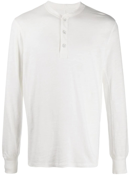  Rag & Bone Round-split Neck Long-sleeved Top - White 
