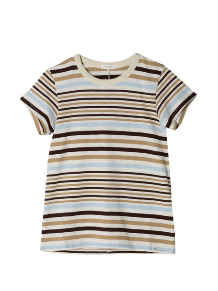  Rag & Bone Slub Striped-pattern T-shirt - White 