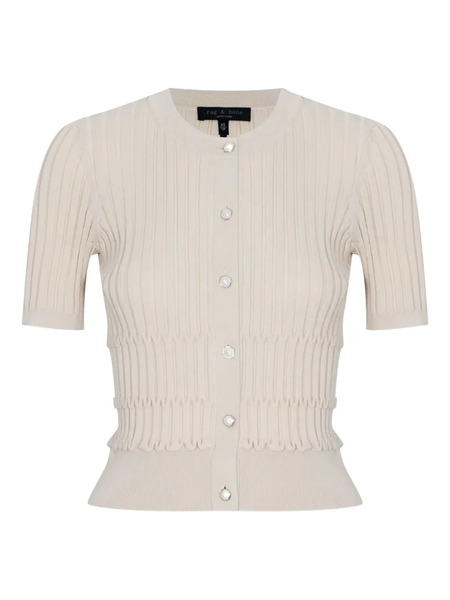  Rag & Bone Stacey Ribbed-knit Cardigan - White 