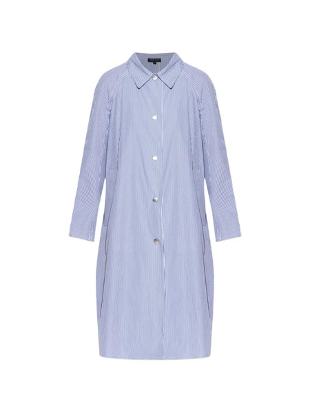  Rag & Bone Striped Buttoned Coat - Blue 