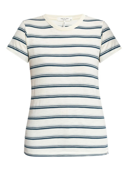  Rag & Bone Striped Crew-neck T-shirt - White 