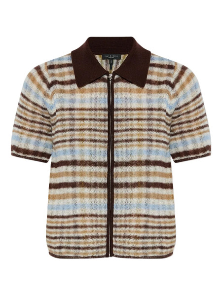  Rag & Bone Striped Zip Knitwear - Neutrals 