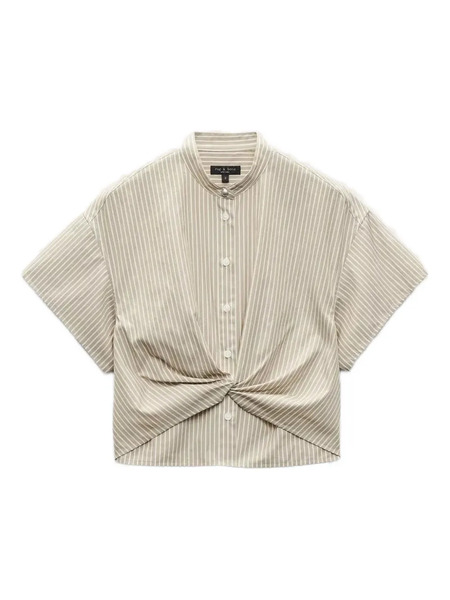  Rag & Bone Twisted Striped Shirt - Grey 