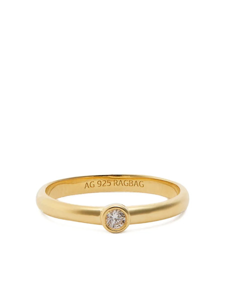  Ragbag Studio Cubic Zirconia Ring - Gold 