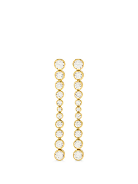  Ragbag Studio Oda Cubic-zirconia Drop Earrings - Gold 