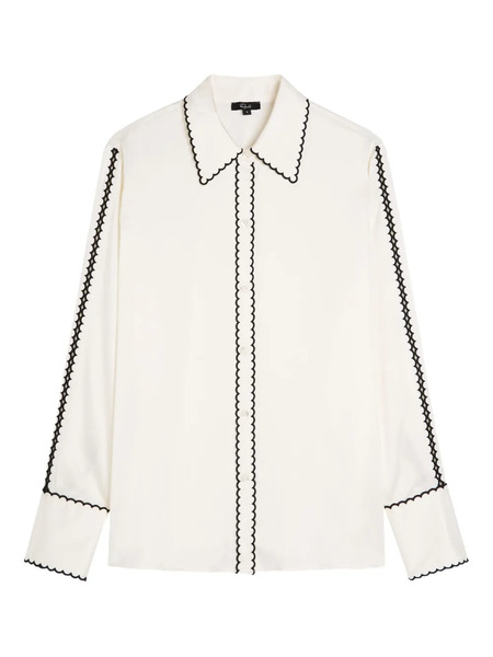  Rails Aloise Scalloped Collared Shirt - White 