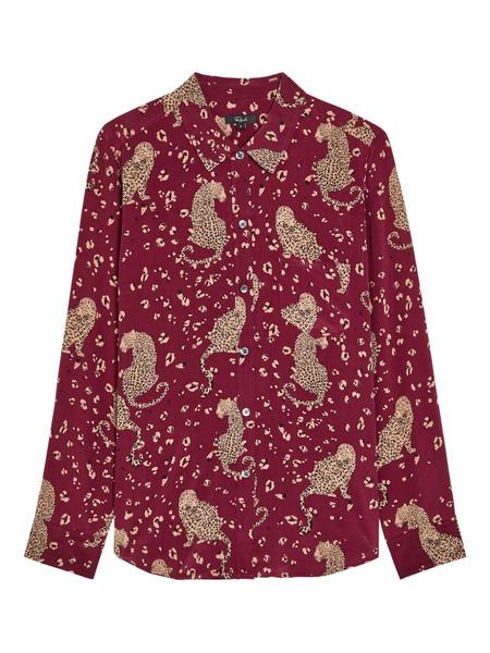  Rails Kate Leopard-print Button Shirt - Red 