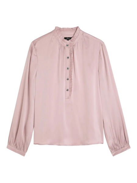  Rails Ruffled Buttoned Blouse - Pink 