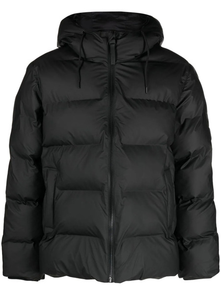  Rains Alta Hooded Puffer Jacket - Black 
