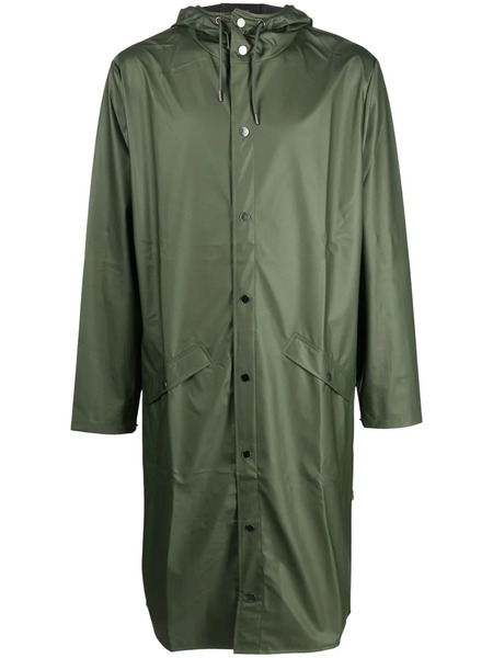  Rains Drawstring Hood Raincoat - Green 