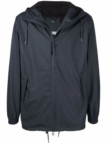  Rains Drawstring Hooded Jacket - Blue 