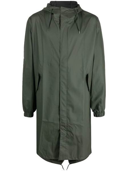  Rains Drawstring Hooded Raincoat - Green 
