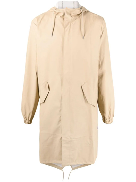  Rains Fishtail Drawstring-hood Coated Parka - Neutrals 