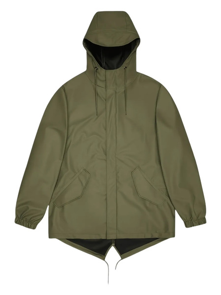  Rains Fishtail Hooded Coat - Green 