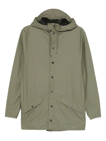  Rains Hooded Button-fastening Jacket - Green 