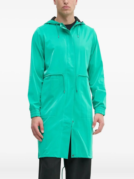  Rains Hooded Drawstrings Raincoat - Green 