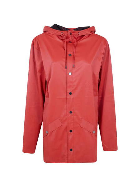  Rains Jacket Hooded Pocket Jacket - Red 