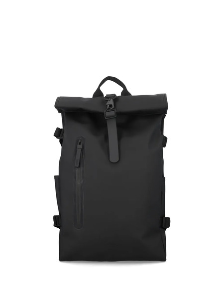  Rains Large Rolltop Backpack - Black 