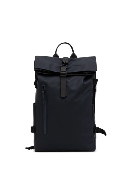  Rains Large Rolltop Buckled Backpack - Blue 